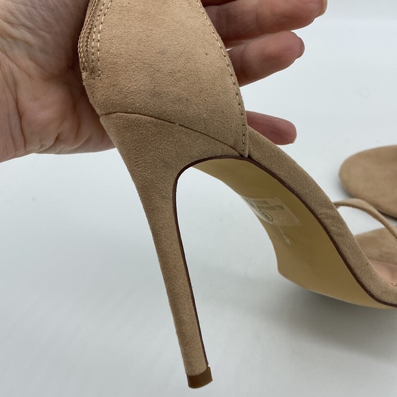 Olivia Ferragamo High Heels Stilettos Crystal Jeweled Ankle Strap Tan Womens 8 - Picture 11 of 17